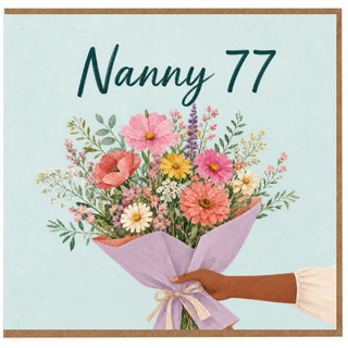 Nanny 77th Birthday Card