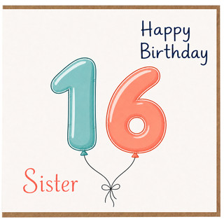 Sister 26th Birthday Card