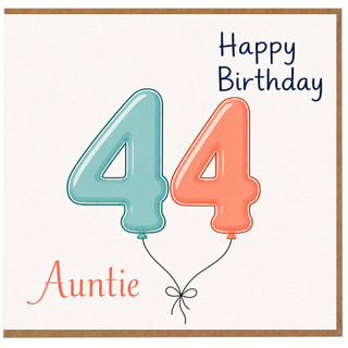 Auntie 44th Birthday Card