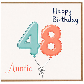 Auntie 48th Birthday Card