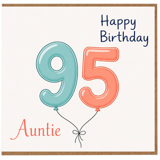 Auntie 95th Birthday Card