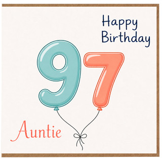 Auntie 97th Birthday Card