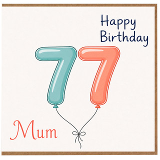 Mum 77th Birthday Card