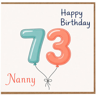 Nanny 73rd Birthday Card