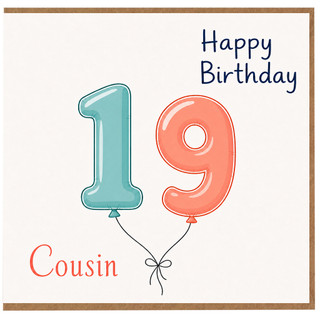 Cousin 19th Birthday Card