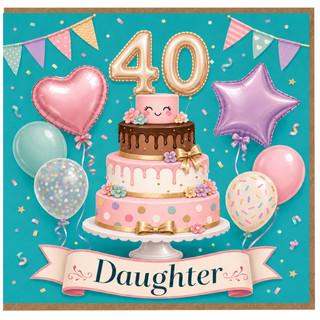 Daughter 40th Birthday Card