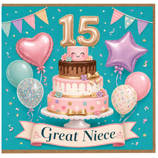 Great Niece 15th Birthday Card