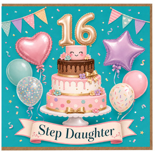 Step Daughter 16th Birthday Card