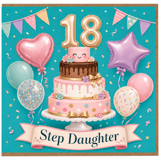 18th Birthday Step Daughter Card