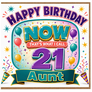 Aunt 21st Birthday Card