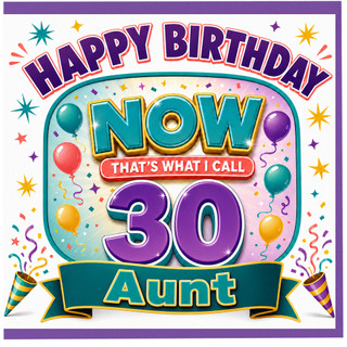 Aunt 30th Birthday Card