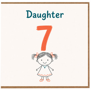 Daughter 7th Birthday Card