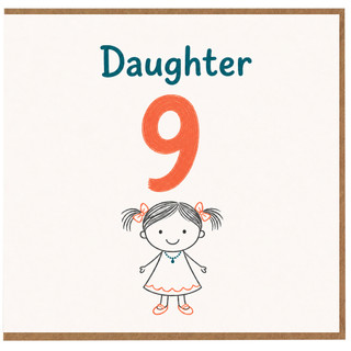 Daughter 9th Birthday Card
