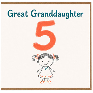 5th Birthday Card for Great Granddaughter