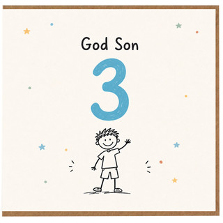 3rd Birthday Card for God Son