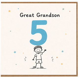 Great Grandson 5th Birthday Card