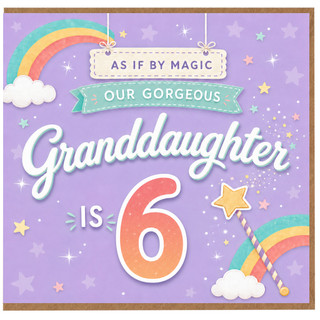 Granddaughter 6th Birthday Card, Our Gorgeous Granddaughter Is 6