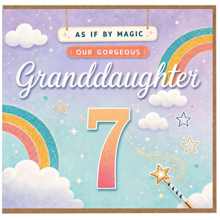 Granddaughter 7th Birthday Card