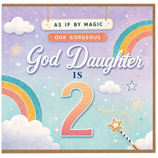 God Daughter 2nd Birthday Card