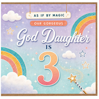 Goddaughter 3rd Birthday Card, Our Gorgeous God Daughter Is 3