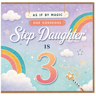 Step Daughter 3rd Birthday Card
