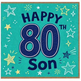 80th Son Birthday Card