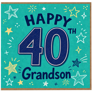 40th Birthday Card for Grandson