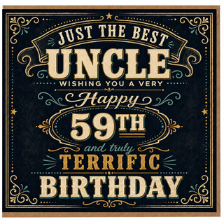Uncle 59th Birthday Card, Just the Best Uncle Birthday Card