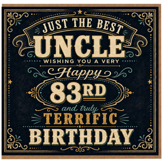 83rd Birthday Card for Uncle, Just the Best Uncle Birthday Card