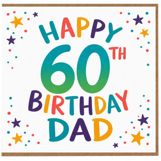 60th Birthday Dad Card, Happy 60th Birthday Dad Greeting Card