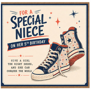 5th Birthday Card for Niece - For a Special Niece on Her 5th Birthday