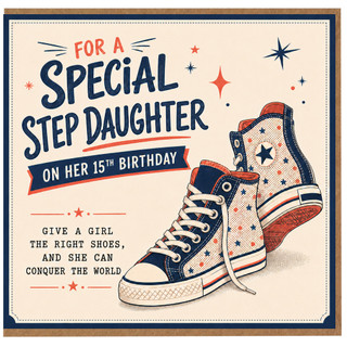 Special Step Daughter 15th Birthday Card