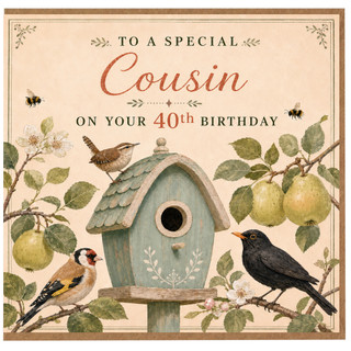 40th Birthday Cousin Card