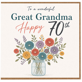Great Grandma 70th Birthday Card