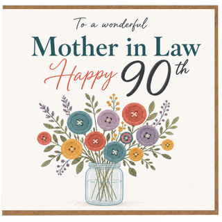 Mother in Law 90th Birthday Card