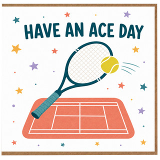 Tennis Good Luck Card, Have an Ace Day Greeting Card
