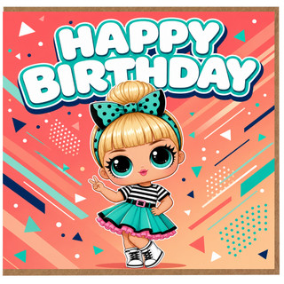 Girls Birthday Card, Happy Birthday Card for Daughter, Niece or Granddaughter