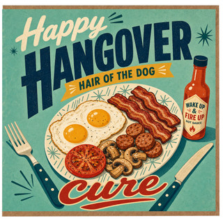 Hangover Card, Funny Hair of the Dog Cure Card