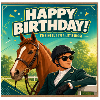 Funny Horse Birthday Card
