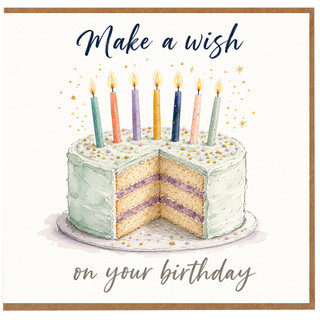 Birthday Card, Make a Wish on Your Birthday Cake Card