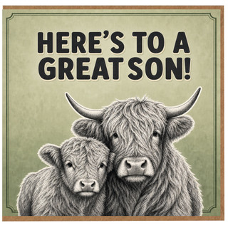 Great Son Card, Here's to a Great Son Greeting Card