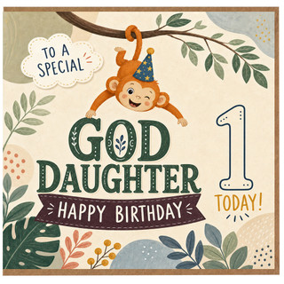 Daughter 1st Birthday Card, Happy Birthday God Daughter 1 Today Card