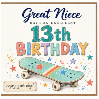 Great Niece 13th Birthday Card