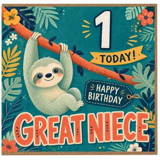 Great Niece 1st Birthday Card