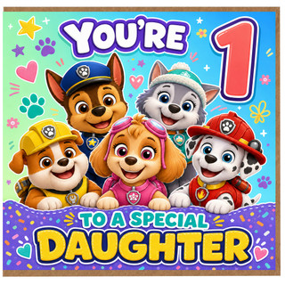 Daughter 1st Birthday Card, You're 1 To A Special Daughter
