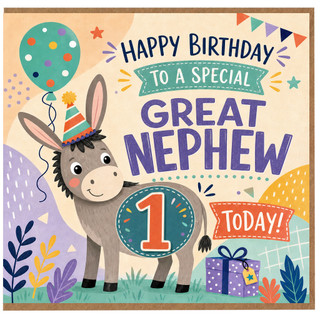 1st Birthday Great Nephew Card, Happy Birthday to a Special Great Nephew Today