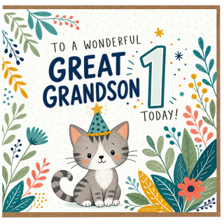 Great Grandson 1st Birthday Card