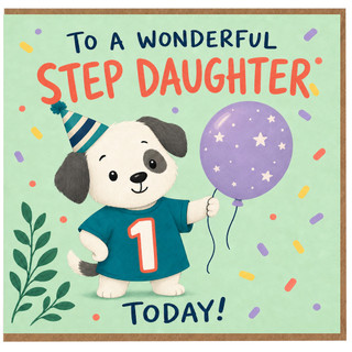 Step Daughter 1st Birthday Card