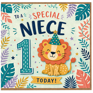 Niece 1st Birthday Card, To a Special Niece 1 Today