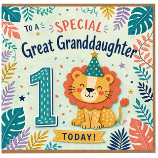 Great Granddaughter 1st Birthday Card